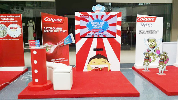 高露潔展臺，展臺設計，高露潔