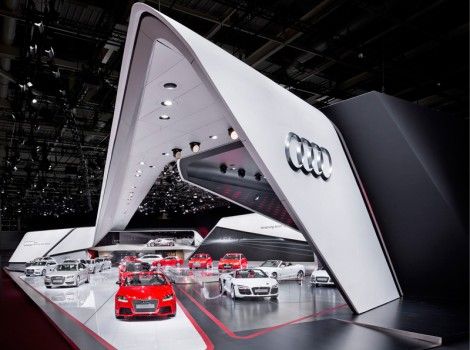 奧迪展臺，奧迪展臺設計，奧迪